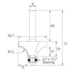 FRÉZA ZAOBLOVACÍ VYDUTÁ SK s ložiskem M138_(4)