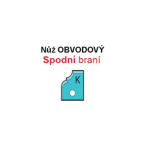 VBD pro frézu na výplně VP-75 Spodní braní