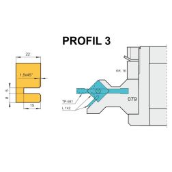 Frézy na obložkové zárubně s VBD 26mm - profil 3, 160x70x30(40)