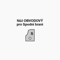 VBD pro VP-75 - Profil S obvodový, Spodní braní (1ks)