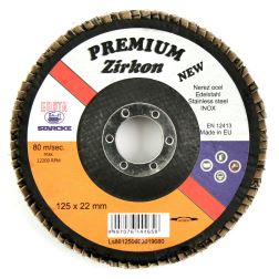 Lamelový kotouč 125x22,2  P  80  PREMIUM ZIRKON