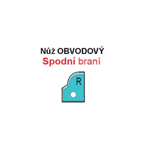 VBD pro frézu na výplně VP-75 Spodní braní