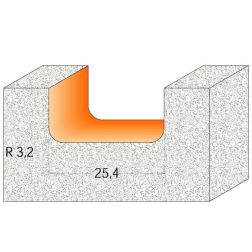 FRÉZA DRÁŽKOVACÍ RÁDIUSOVÁ PROFILOVÁ NA CORIAN SK - CMT C981_(4)