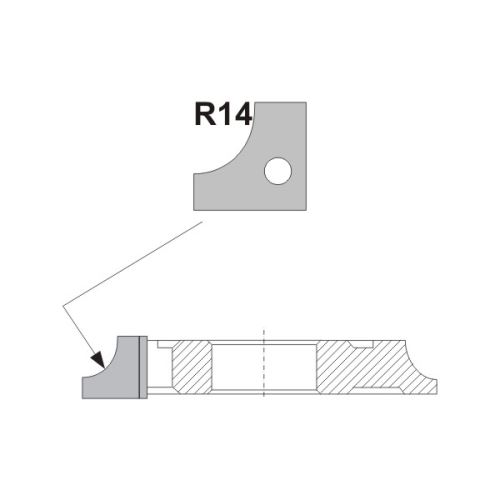 VBD pro frézu rádiusovou 572 - čtvrtkruhová vydutá
