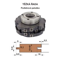 Sada fréz na pero a drážku s VBD 560 CF  160x40 / 4z - Podlahová palubka - TĚŽKÁ ŘADA
