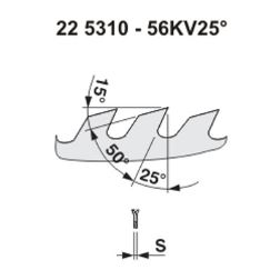 Pilový kotouč na dřevo 5310 - 56KV25° - příčné i podélné řezání, palivové dříví (1)