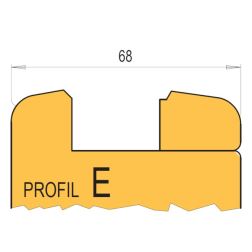 Sada nožů E HL (profil+kontraprofil), na domovní dveře bez čepování