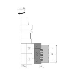 Fréza spárovací na obloukové segmenty s VBD - CNC 125x40-96x30, Z2 (1)