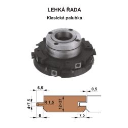 Sada fréz na pero a drážku s VBD 560 CF  160x40 / 4z - Klasická palubka - LEHKÁ ŘADA