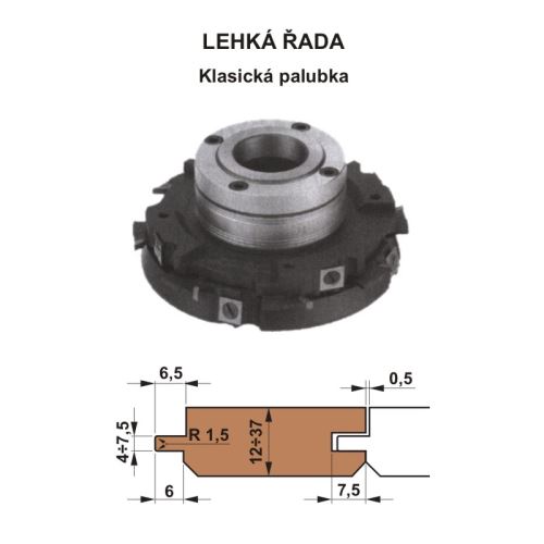 Sada fréz na pero a drážku s VBD 560 CF  160x40 / 4z - Klasická palubka - LEHKÁ ŘADA