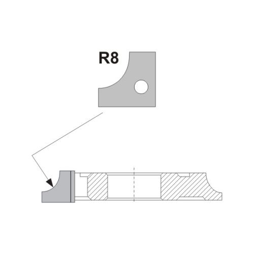 VBD pro frézu rádiusovou 572 - čtvrtkruhová vydutá