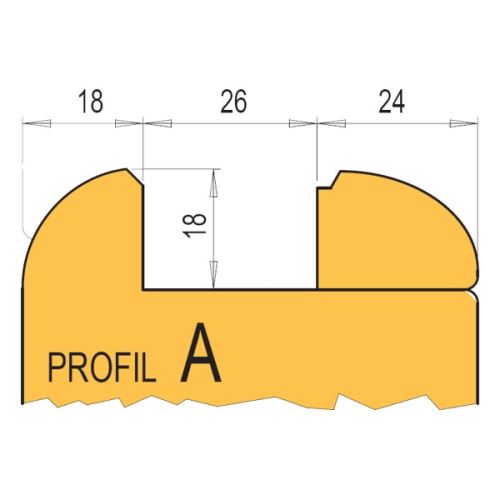 Sada nožů HL (profil+kontraprofil), na domovní dveře bez čepování