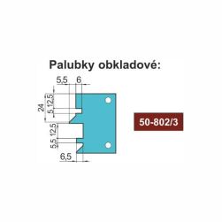 Sada nožů 50-802/3 do frézovací hlavy B-50, 3 ks