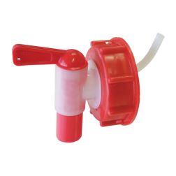 Výpustní ventil k 20 nebo 30 ltr kanystrům - plastový červený