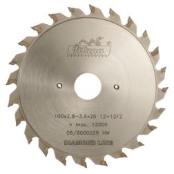 Předřezový kotouč PKD - skládaný 100x2,8-3,6x20 5373.1 12+12 FZ - DIA 5,0 mm Předřezový kotouč PKD - skládaný 100x2,8-3,6x20 5373.1 12+12 FZ - DIA 5,0 mm