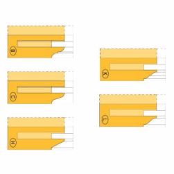 VBD PRO ZMĚNU PROFILU - NÁBYTKOVÁ DVÍŘKA s VBD - 5mm Hluboký čep
