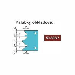 Sada nožů 50-806/7 do frézovací hlavy B-50, 3 ks