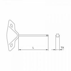 Klíč TORX TX8, L=87mm