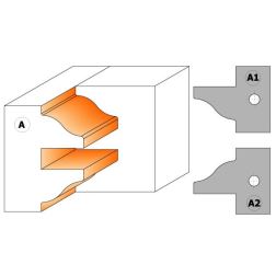 VBD 25,0x29,8x2,0 - Profil A1 pro frézu na dveře C69401530 (pár)
